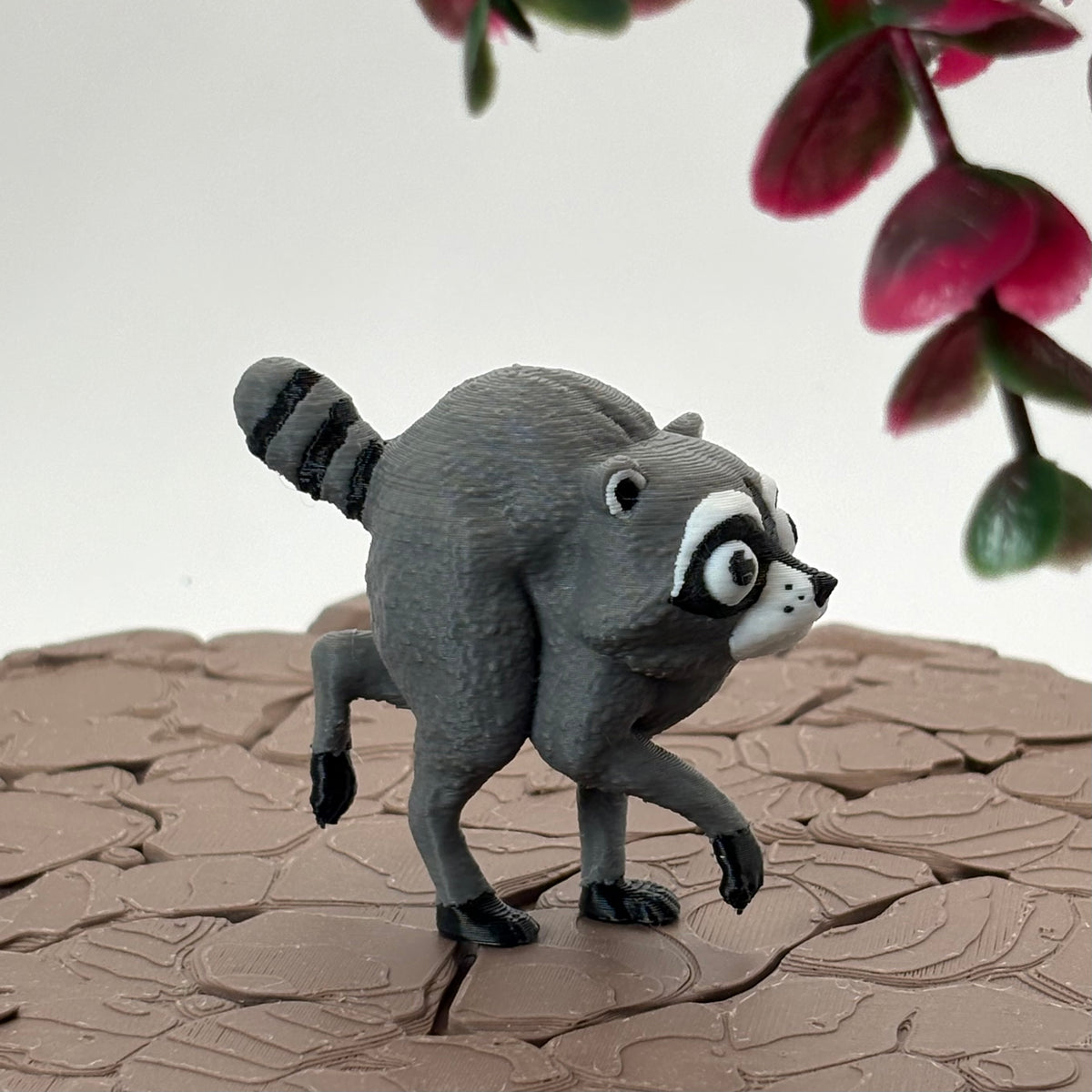 Jimothy Raccoon Figurine or Keychain | Funny Seattle Raccoon  | 3D Printed Collectible | Fun Desk Pet