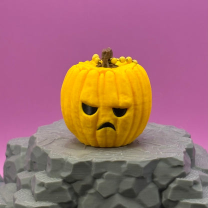Halloween Pumpkin Clicker Keychain | Mini Jack-o'-Lantern Fidget | Fall Decor | Spooky Pumpkin | 3D Printed