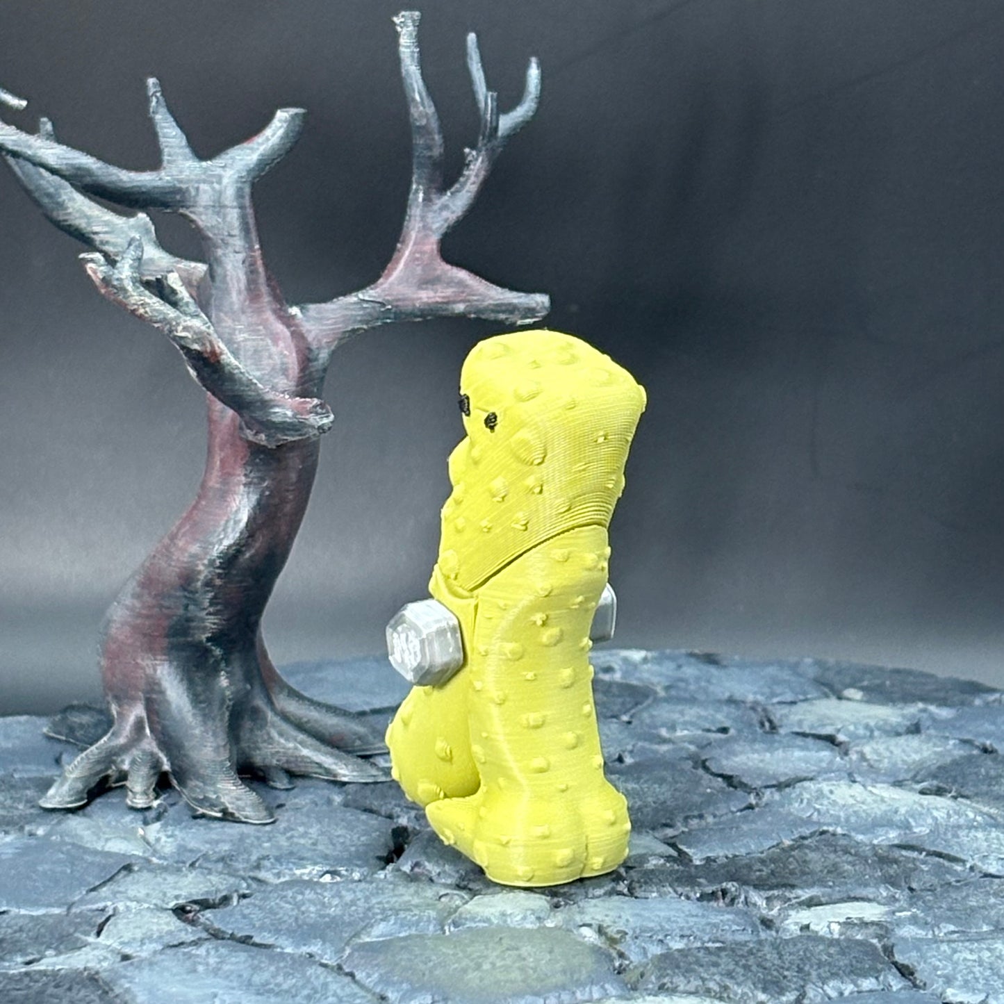 Halloween Pickle Fidget | Articulated Witch, Zombie, or Frankenstein Keychains | Frankenstein (w/stand) Desk Buddy | 3D Printed Gift