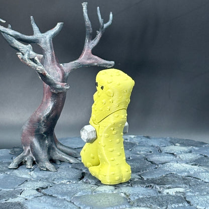 Halloween Pickle Fidget | Articulated Witch, Zombie, or Frankenstein Keychains | Frankenstein (w/stand) Desk Buddy | 3D Printed Gift