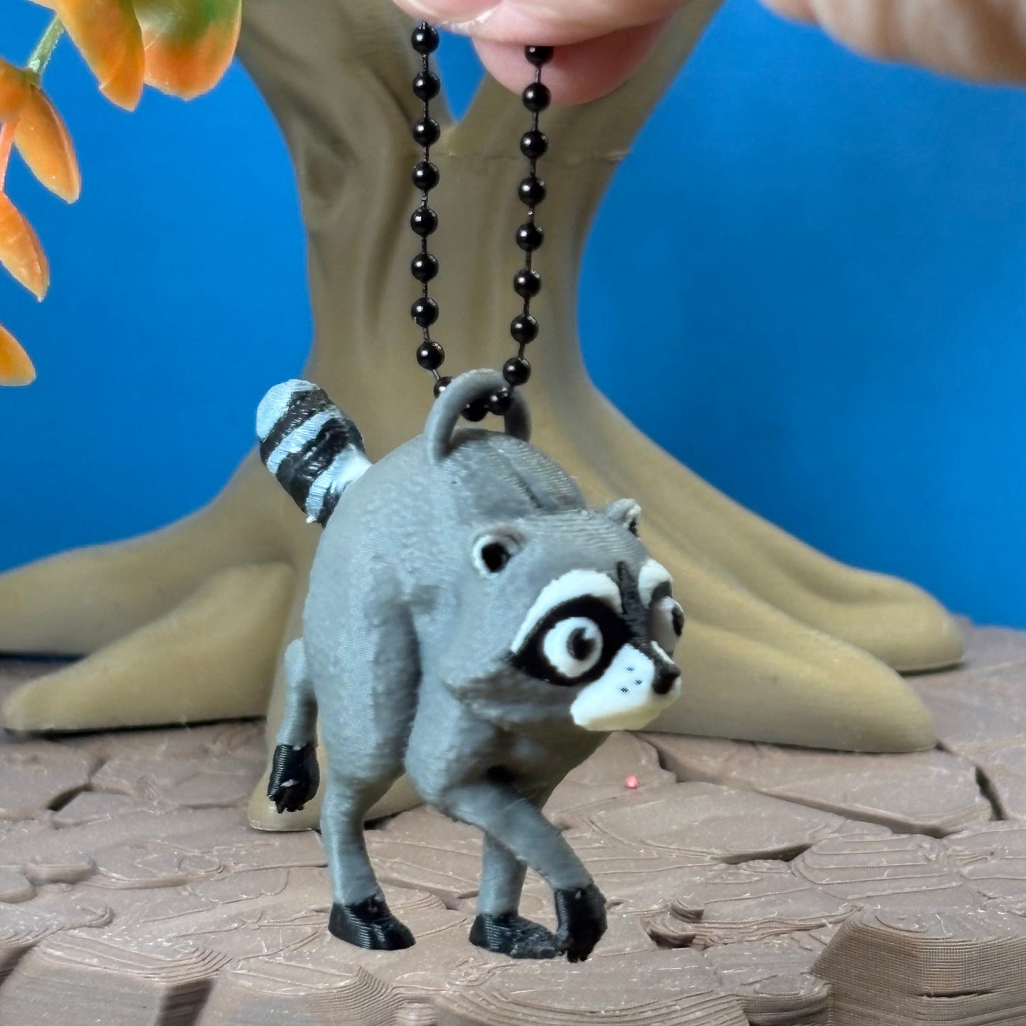 Jimothy the Raccoon | Resident of the Mystic Vale | 3D Printed Figurine or Keychain | Funny Desk Buddy