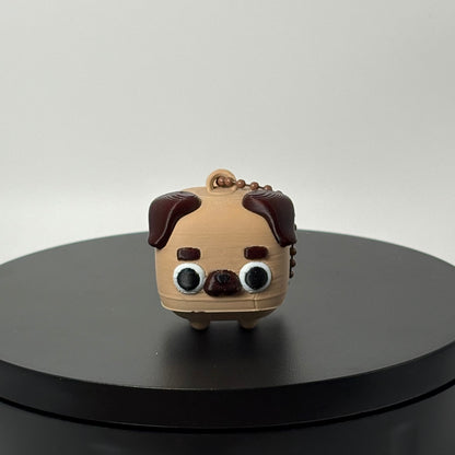 Mega Mini Pet Clicker Keychains | Pug, Cat & Penguin | 3D Printed Pet