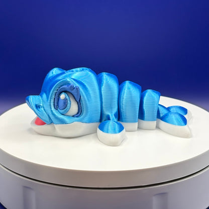 Dolphin Figurine | Articulated Delilah the Dolphin | Ocean Friends Collection | Flexi Desk Pet Decor | 3D Printed Gift