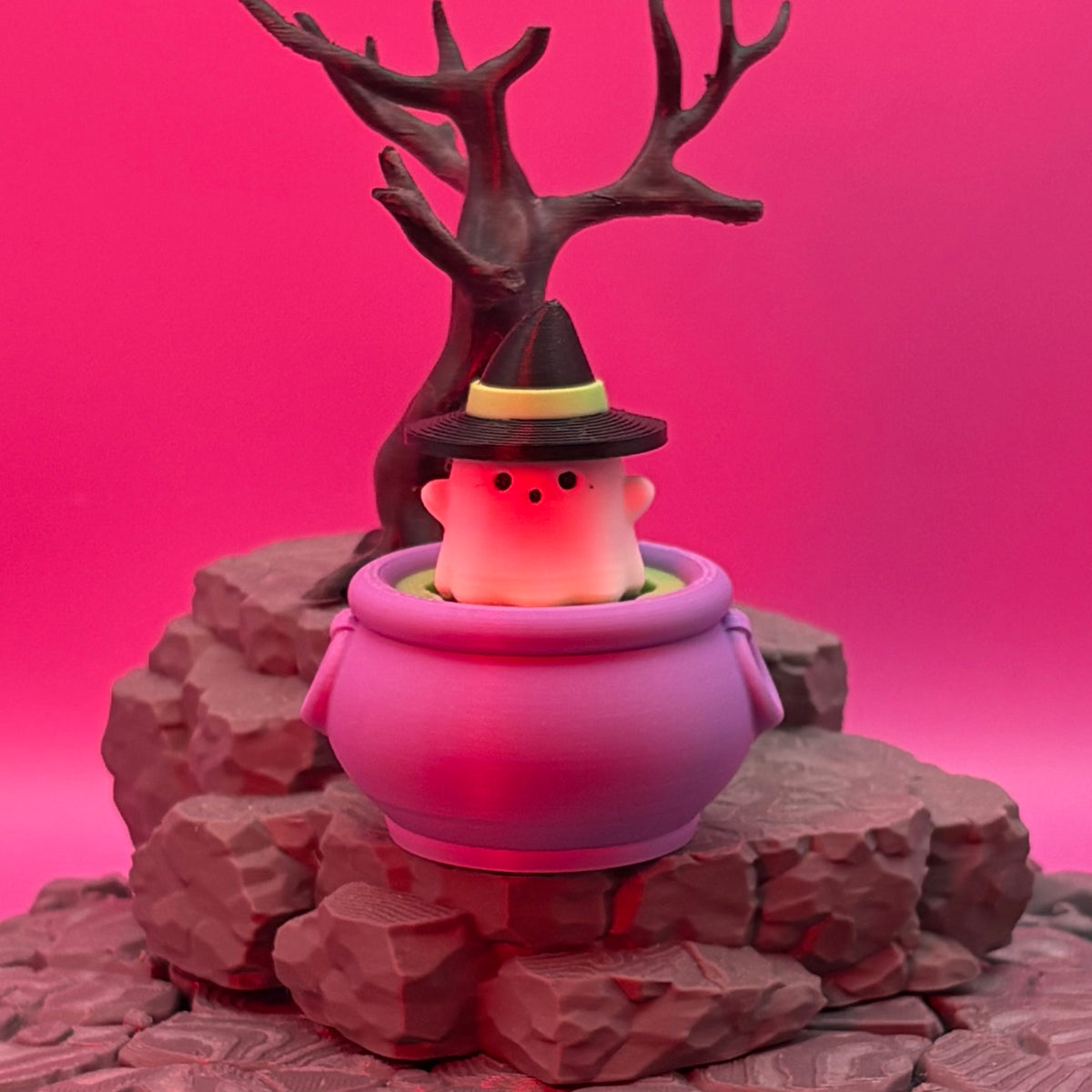 Ghostie Halloween Clicker Keychains | Cat Ghost Cup, Ghost Cauldron & Ghost Jack-O-Lantern