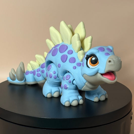 Stegosaurus Dinosaur Figurine | Articulated Prehistoric Pal | Flexible Dinosaur Desk Gift