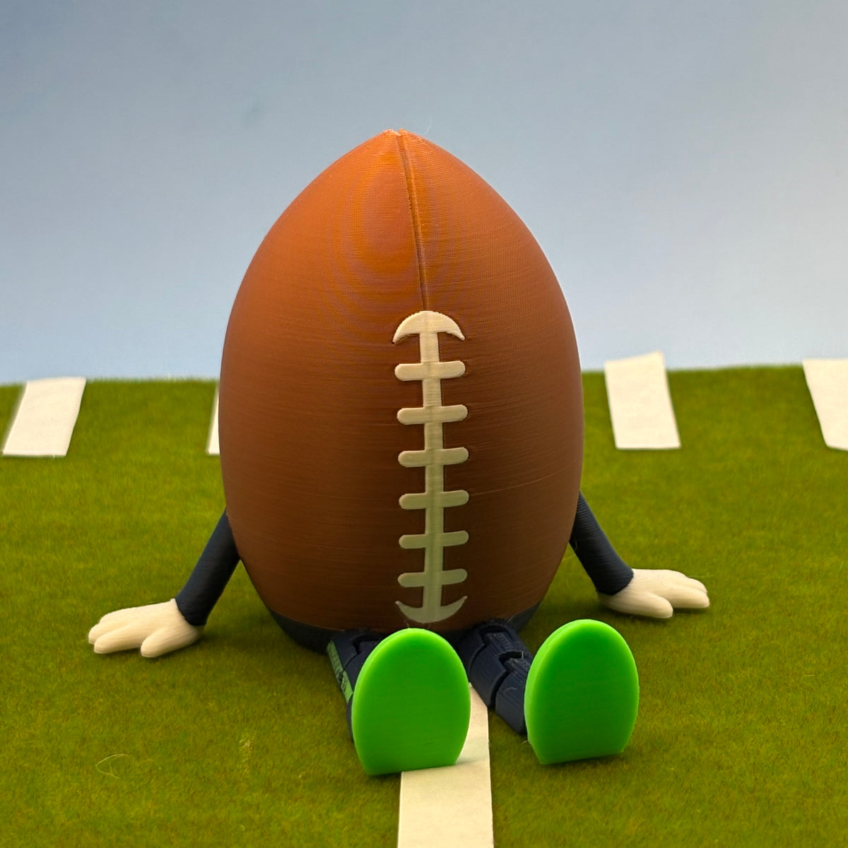 Football Flexi Figurine | Sports Desk Decor | Flexible Leg Figure | Football Lover Gift