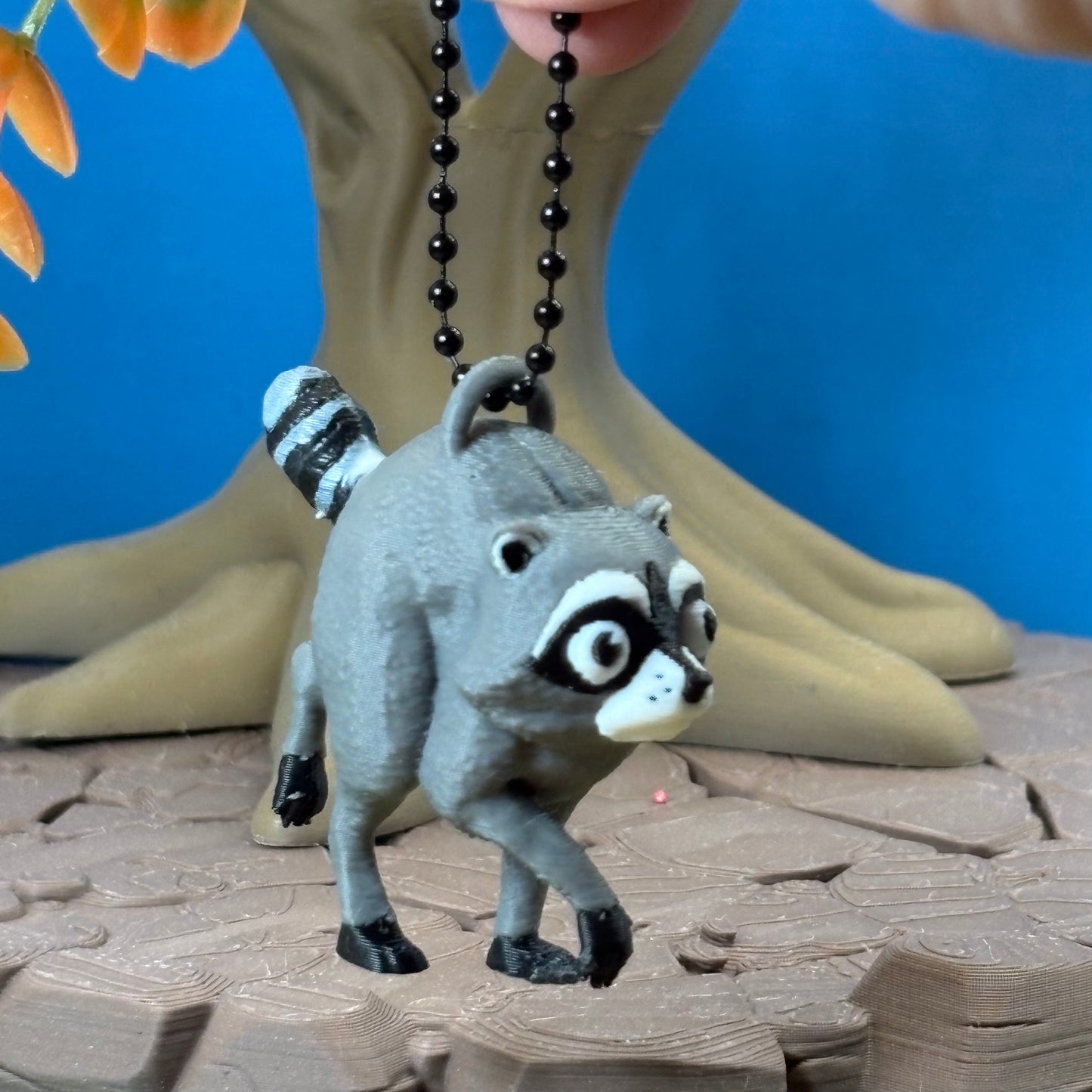Jimothy the Raccoon | Resident of the Mystic Vale | 3D Printed Figurine or Keychain | Funny Desk Buddy