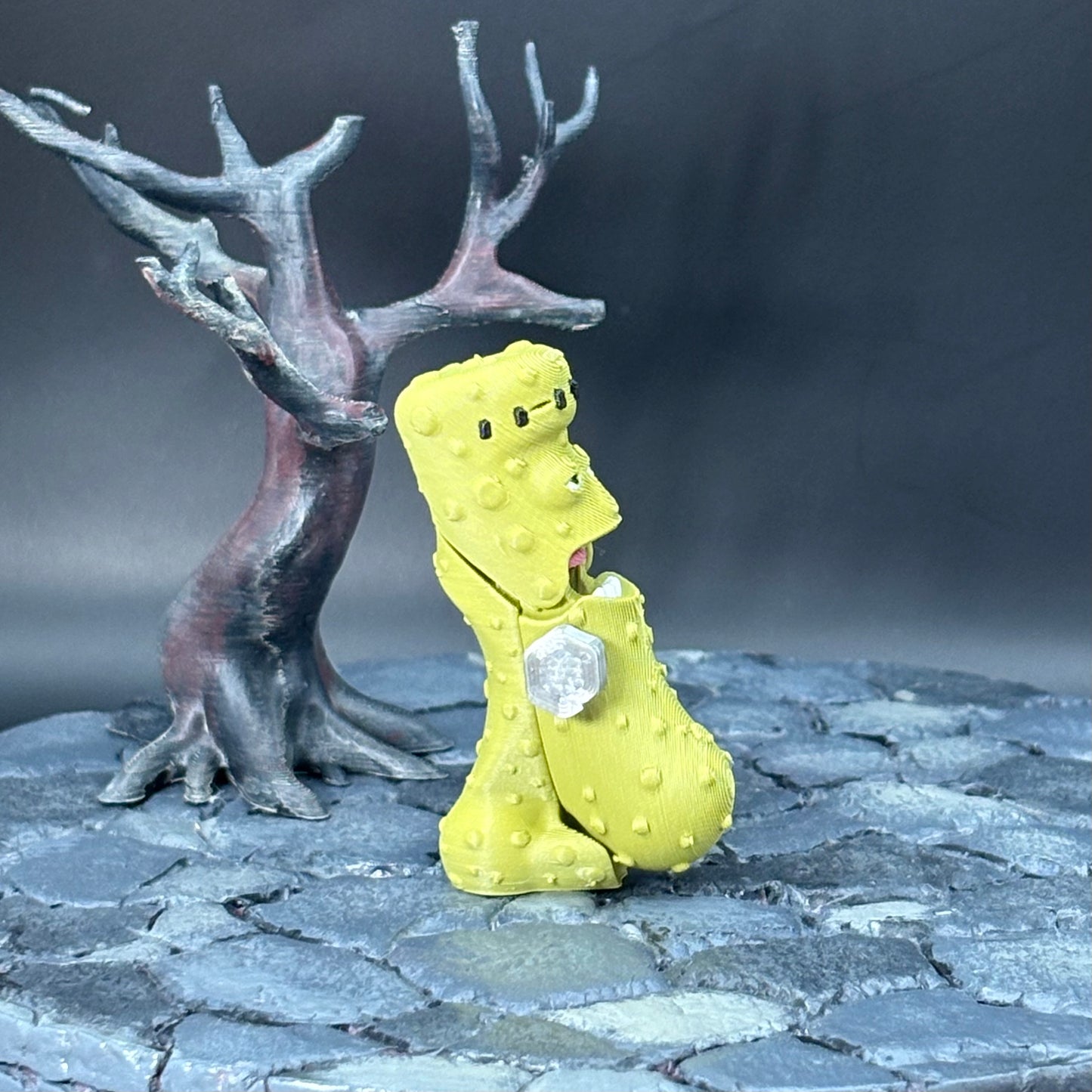 Halloween Pickle Fidget | Articulated Witch, Zombie, or Frankenstein Keychains | Frankenstein (w/stand) Desk Buddy | 3D Printed Gift