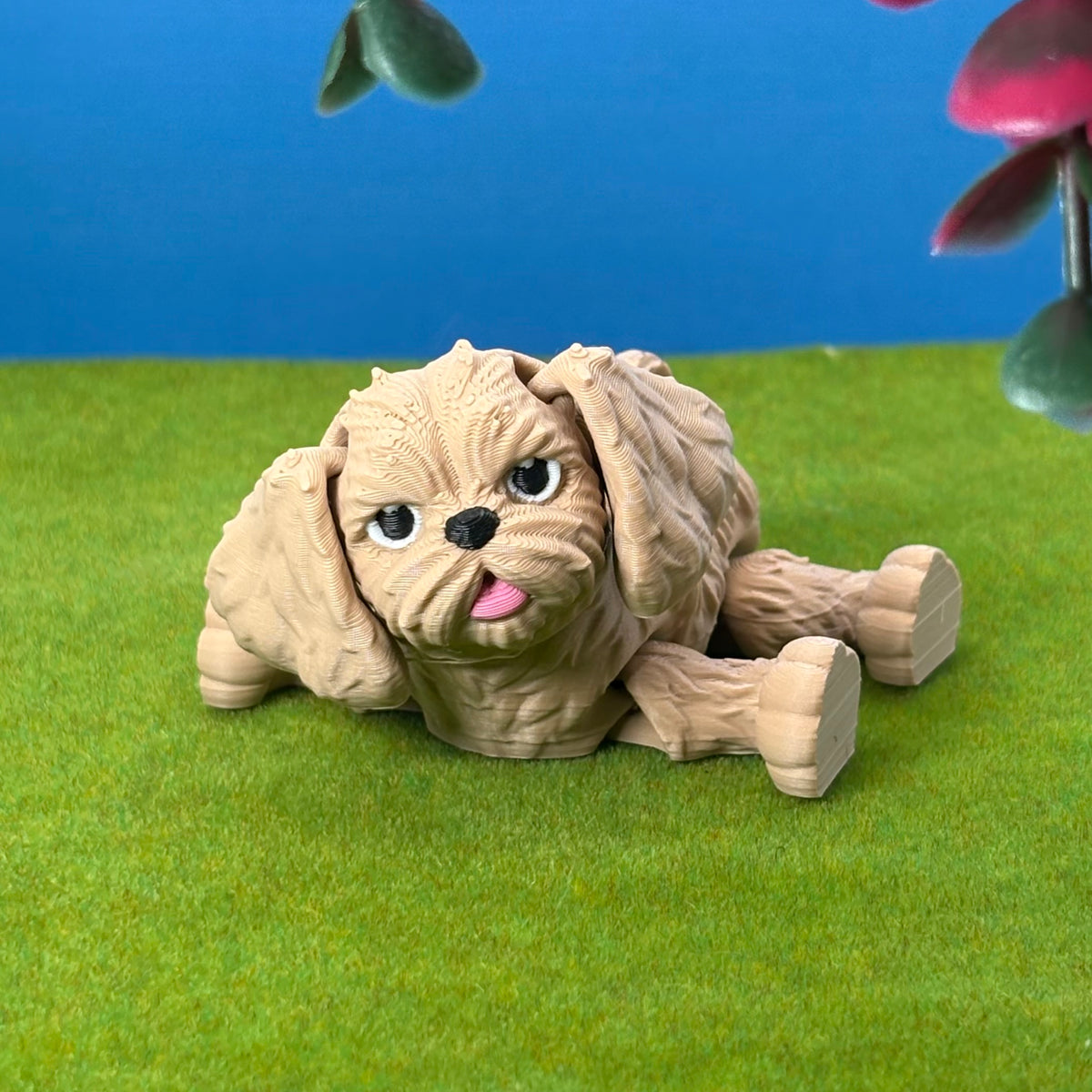 Shih Tzu Dog Figurine | Articulated Puppy Pal | Flexi Desk Pet | Dog Lover Gift | 3D Printed Decor