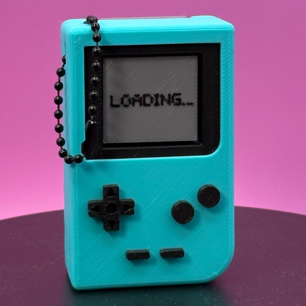 Retro Gaming Clicker Keychain | Teal or Pink | Handheld Fidget Toy | Nostalgic Gamer Gift | 3D Printed Bag Charm