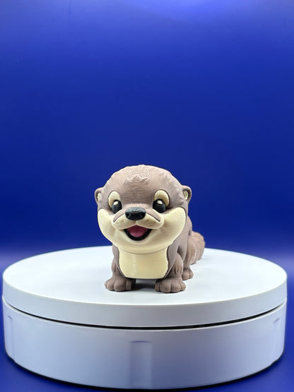 Sea Otter Figurine |  Articulated Oliver the Sea Otter | Ocean Friends Collection | Flexi Desk Pet | 3D Printed Gift