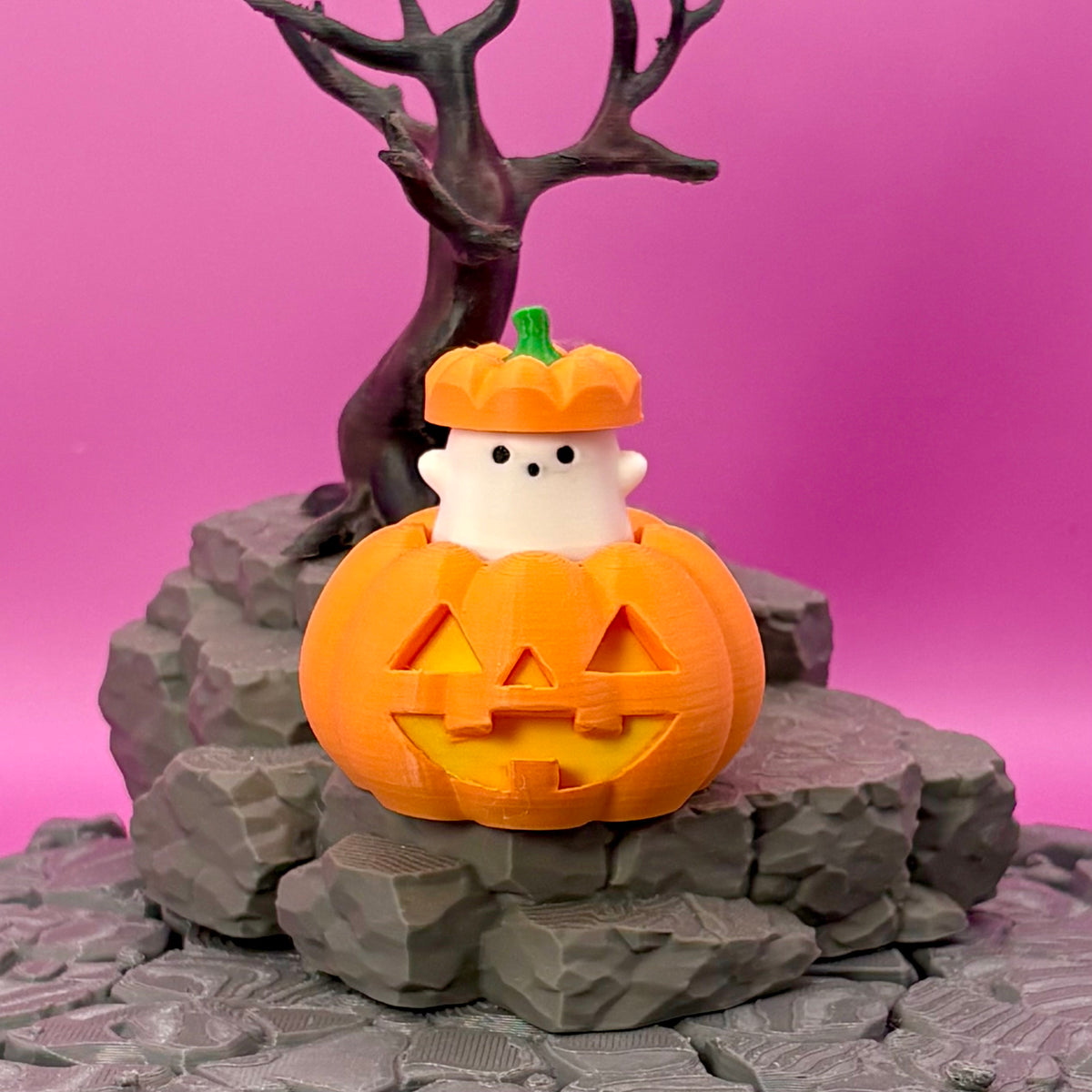 Ghostie Halloween Clicker Keychains | Cat Ghost Cup, Ghost Cauldron & Ghost Jack-O-Lantern