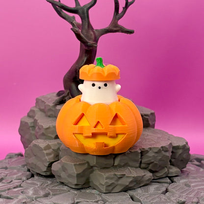 Ghostie Halloween Clicker Keychains | Cat Ghost Cup, Ghost Cauldron & Ghost Jack-O-Lantern