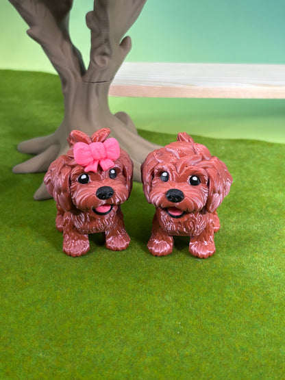 Goldendoodle Dog Figurine | Articulated Puppy Pal | Flexi Desk Pet | Dog Lover Gift | 3D Printed