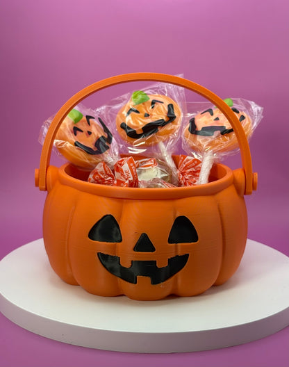 Trick-or-Treat Candy Bucket | Halloween Candy Holder | Ghost, Jack-o'-Lantern or Cat | 3D Printed