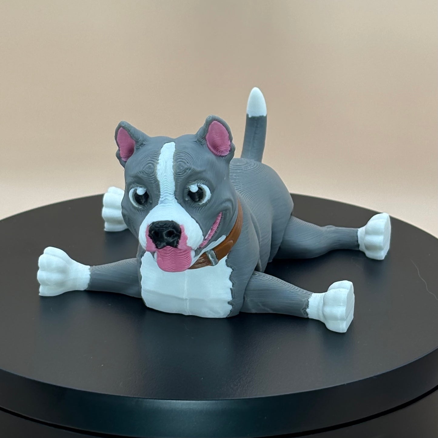 Pit Bull Dog Figurine | Articulated Puppy Pal | Flexi Desk Pet | Dog Lover Gift | 3D Printed
