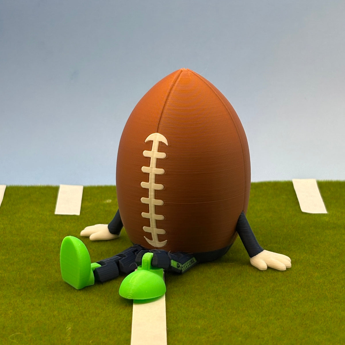 Football Flexi Figurine | Sports Desk Decor | Flexible Leg Figure | Football Lover Gift