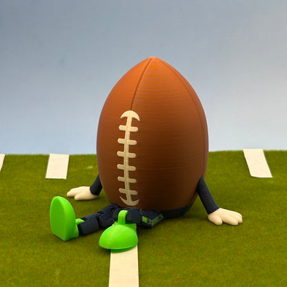 Football Flexi Figurine | Sports Desk Decor | Flexible Leg Figure | Football Lover Gift