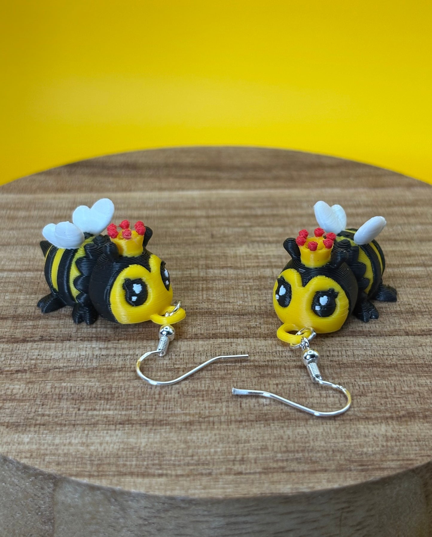 Bee Earrings | Articulated  Lightweight Sterling Silver | 3D Printed Bee Jewelry