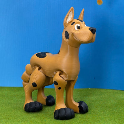 Great Dane Dog Figurine | Articulated Puppy Pal |Flexi Puppy Desk Pet | Dog Lover Gift | 3D Printed Decor
