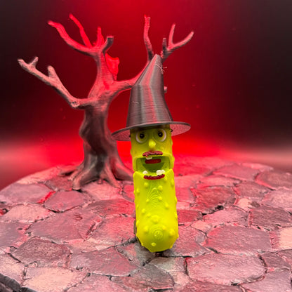 Halloween Pickle Fidget | Articulated Witch, Zombie, or Frankenstein Keychains | Frankenstein (w/stand) Desk Buddy | 3D Printed Gift