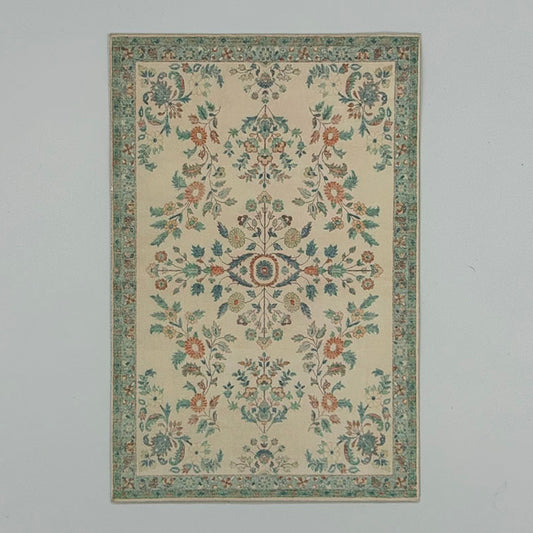 Persian Floral Rug Dollhouse Miniature 1:12 Scale