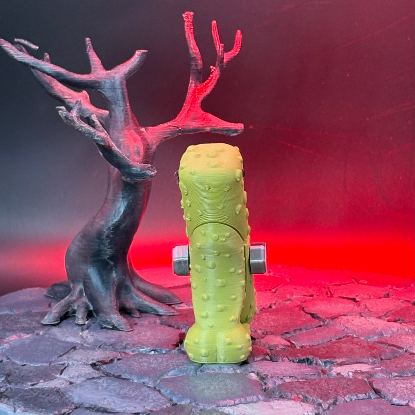 Halloween Pickle Fidget | Articulated Witch, Zombie, or Frankenstein Keychains | Frankenstein (w/stand) Desk Buddy | 3D Printed Gift