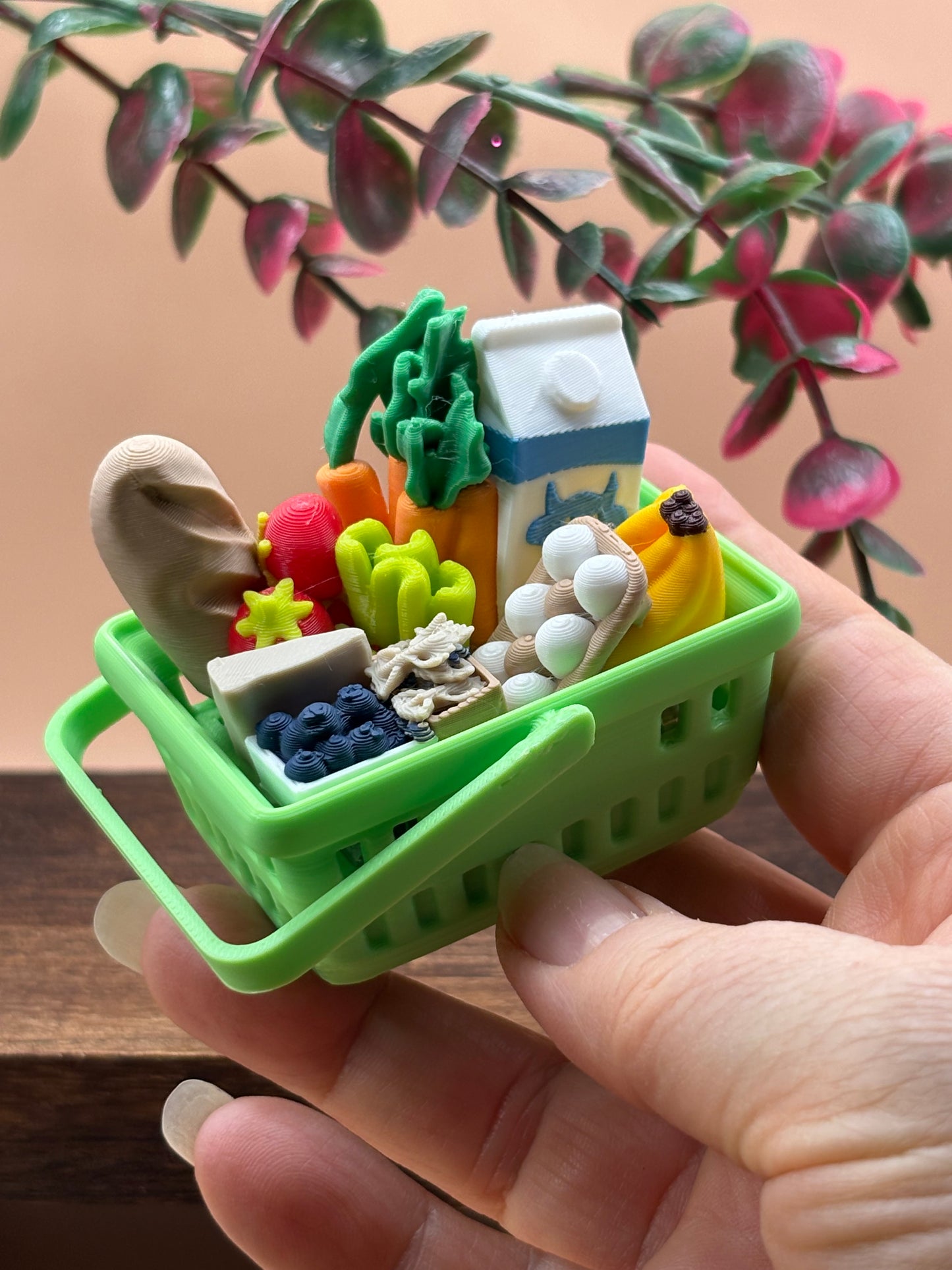 Grocery Basket Clicker | 4-in-1 Fidget Clicker | Mini Shopping Basket | 3D Printed Desk Fidget | Mini Grocery Gift