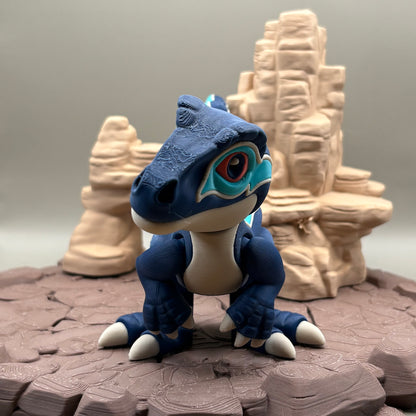 Velociraptor Dinosaur Figurine | Articulated Prehistoric Pal | Flexible Dinosaur Desk Buddy | 3D Printed Gift