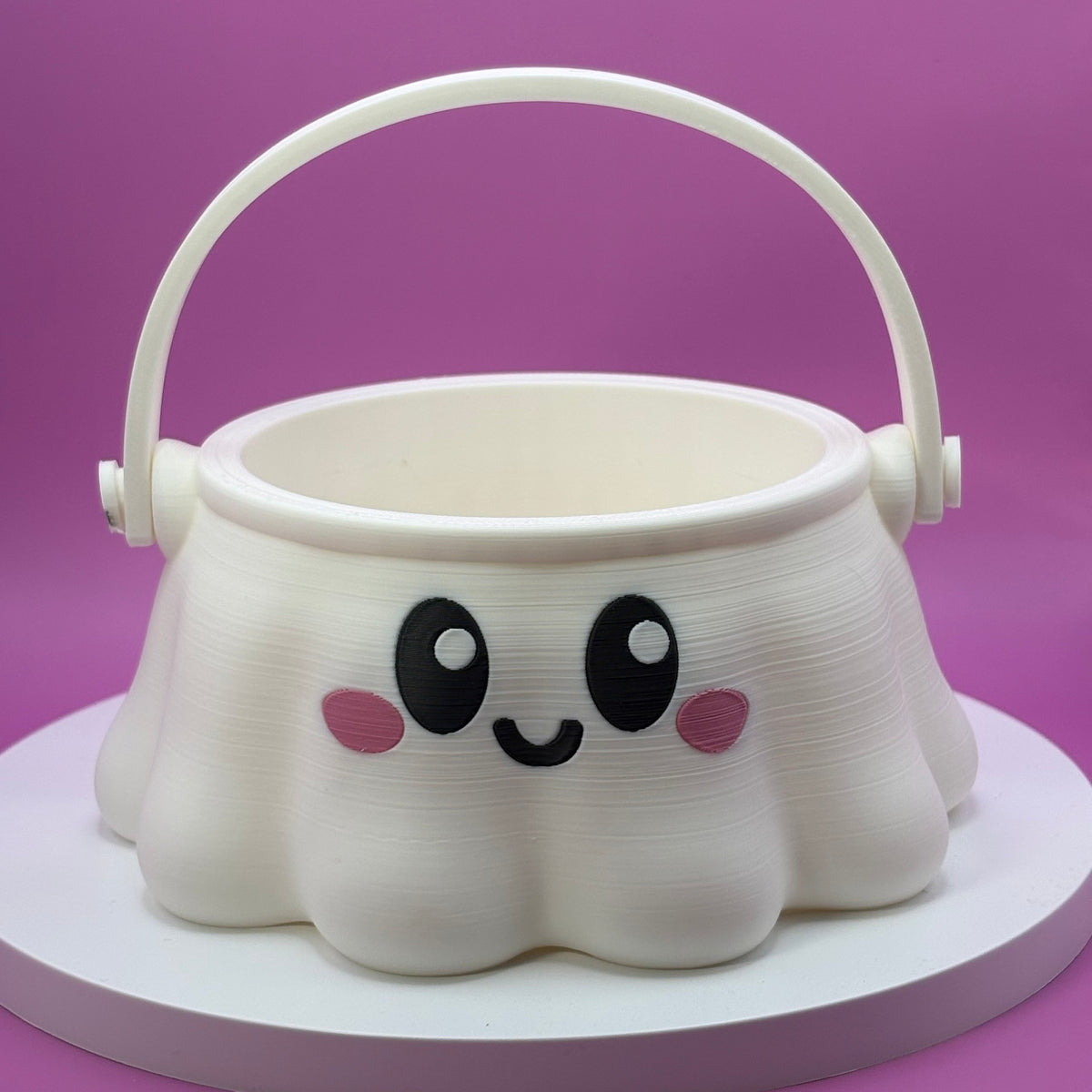Trick-or-Treat Candy Bucket | Halloween Candy Holder | Ghost, Jack-o'-Lantern or Cat | 3D Printed