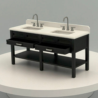 Double Vanity Dollhouse Miniature 1:12 Scale