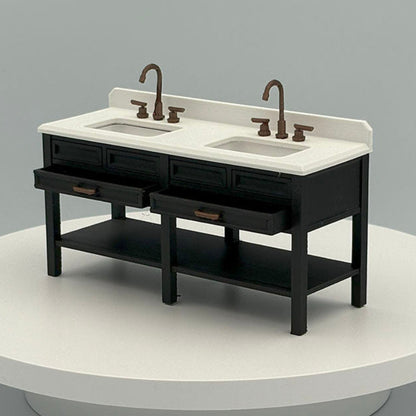 Double Vanity Dollhouse Miniature 1:12 Scale
