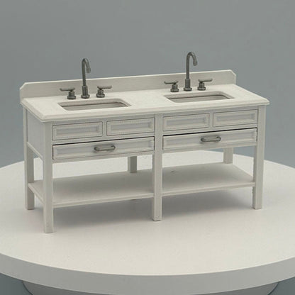 Double Vanity Dollhouse Miniature 1:12 Scale