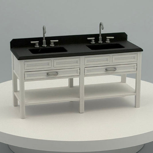 Double Vanity Dollhouse Miniature 1:12 Scale