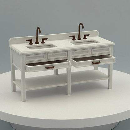 Double Vanity Dollhouse Miniature 1:12 Scale