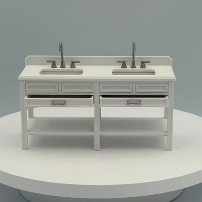 Double Vanity Dollhouse Miniature 1:12 Scale