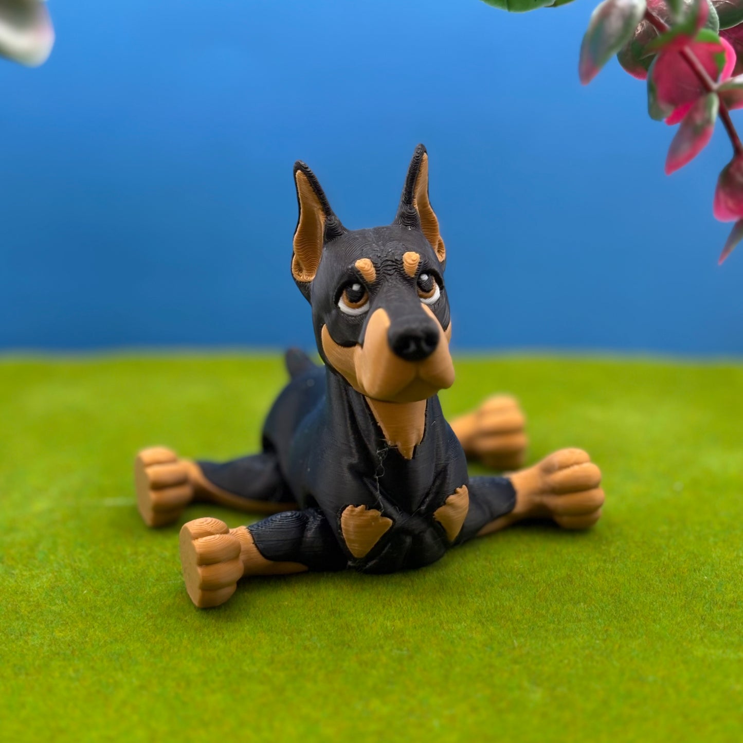 Doberman Dog Figurine | Articulated Puppy Pal | Flexi Desk Pet | Dog Lover Gift | 3D Printed