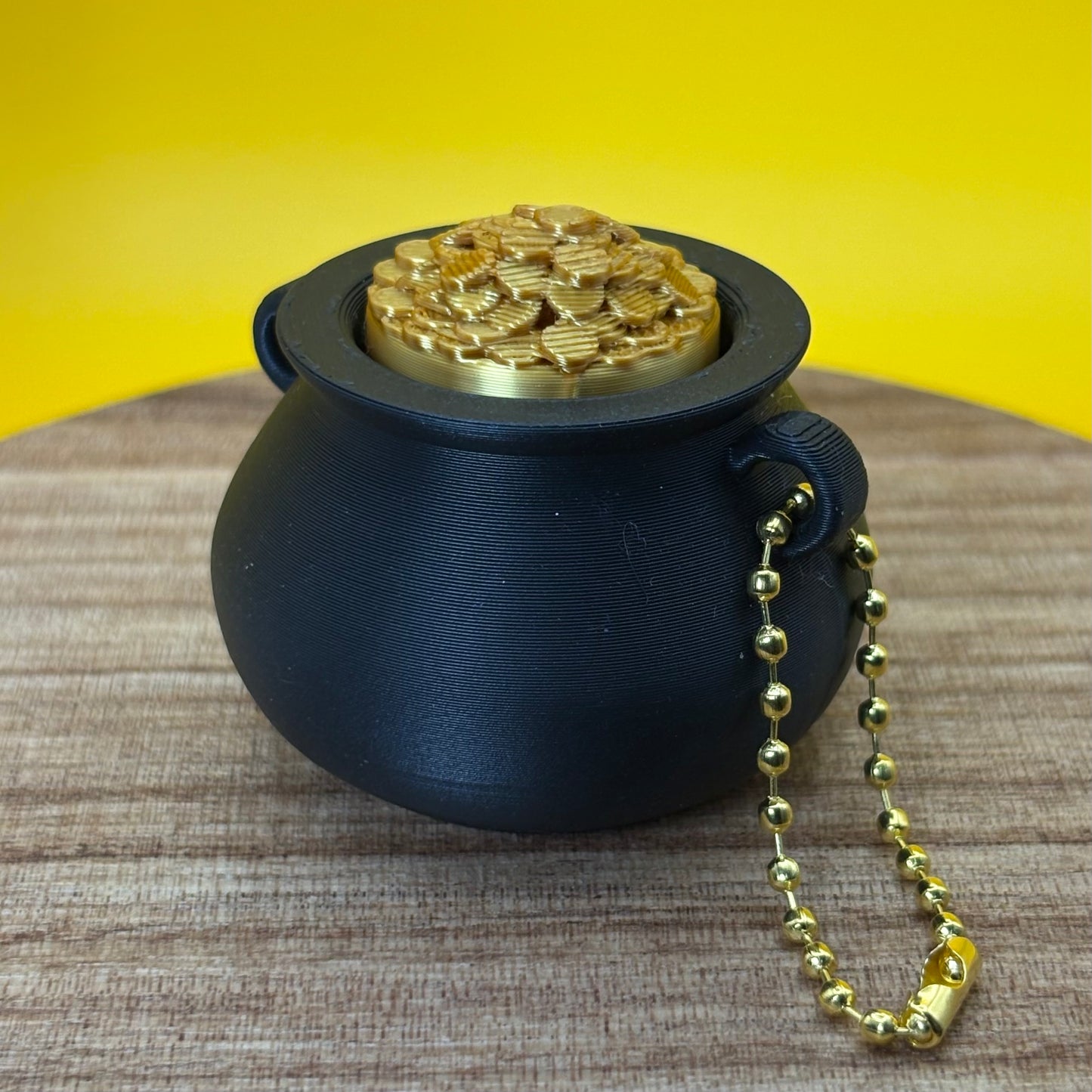 Pot O’ Gold Clicker Keychain | St. Patrick’s Day Decoration | Holiday Decor | 3D Printed Gift
