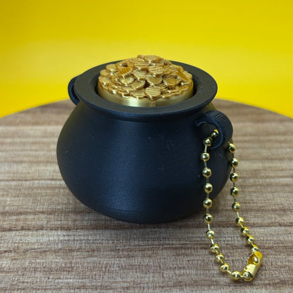 Pot O’ Gold Clicker Keychain | St. Patrick’s Day Decoration | Holiday Decor | 3D Printed Gift