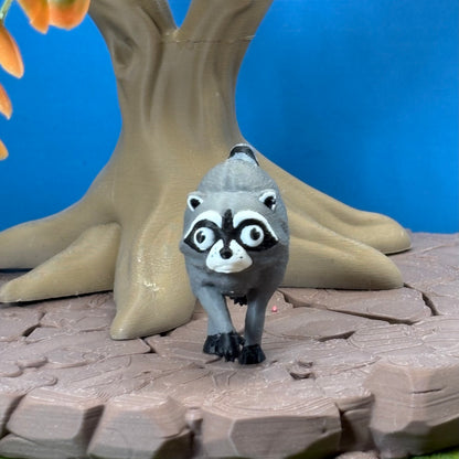 Jimothy the Raccoon | Resident of the Mystic Vale | 3D Printed Figurine or Keychain | Funny Desk Buddy