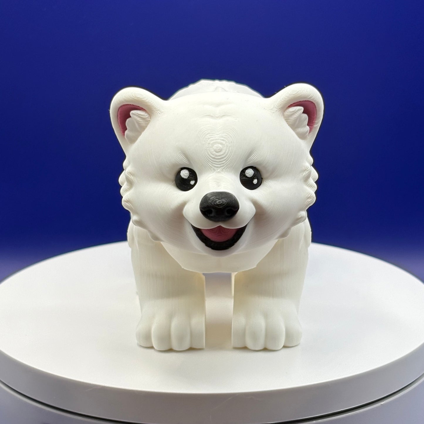 Polar Bear Figurine | Articulated Aurora the Polar Bear | Ocean Friends Collection | Flexi Desk Pet |  3D Printed Gift