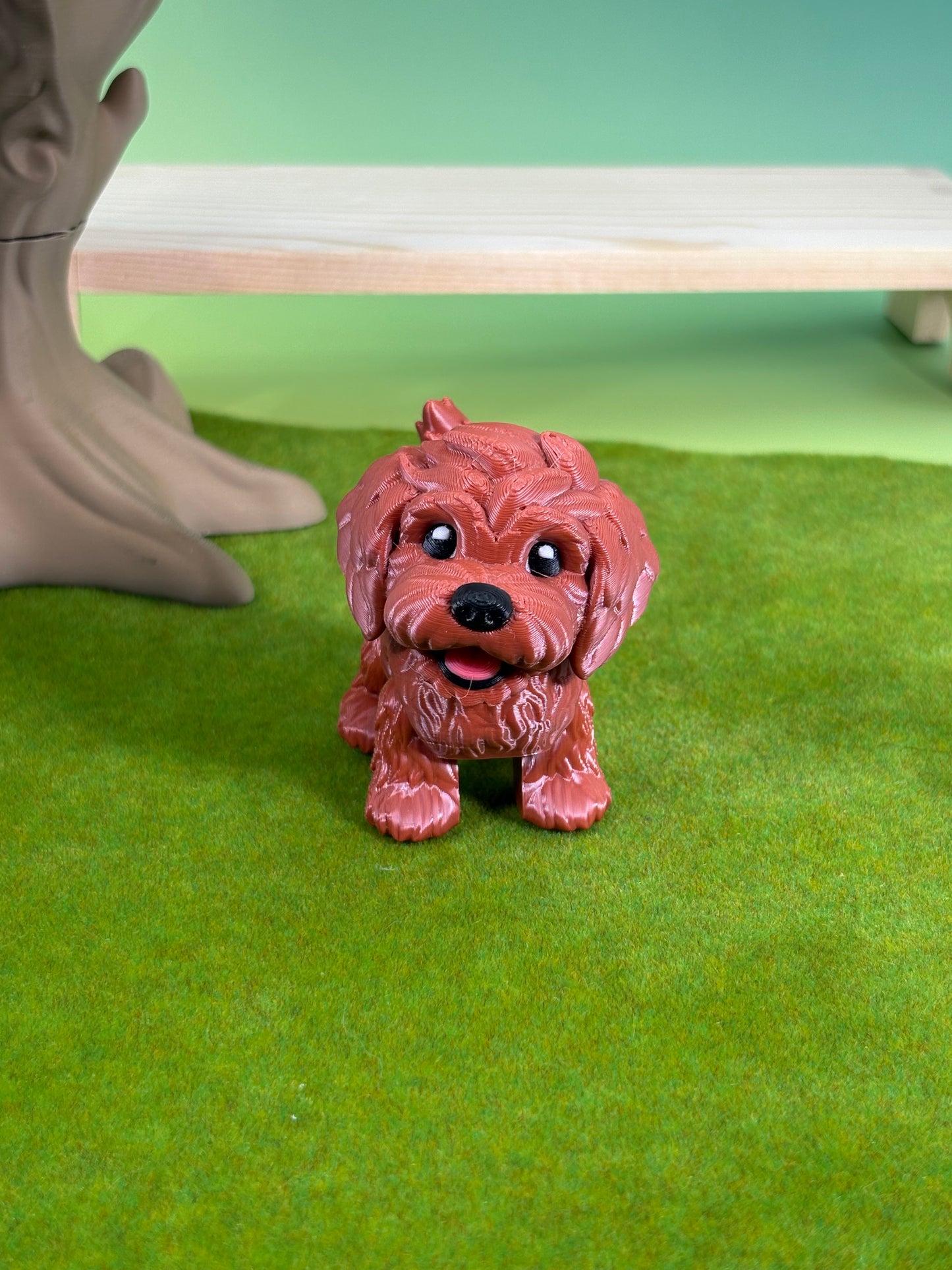 Goldendoodle Dog Figurine | Articulated Puppy Pal | Flexi Desk Pet | Dog Lover Gift | 3D Printed