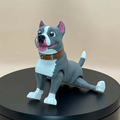 Pit Bull Dog Figurine | Articulated Puppy Pal | Flexi Desk Pet | Dog Lover Gift | 3D Printed