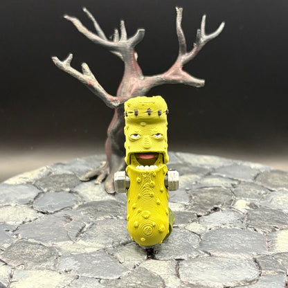 Halloween Pickle Fidget | Articulated Witch, Zombie, or Frankenstein Keychains | Frankenstein (w/stand) Desk Buddy | 3D Printed Gift