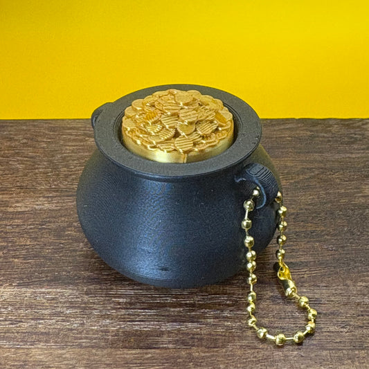 Pot O’ Gold Clicker Keychain | St. Patrick’s Day Decoration | Holiday Decor | 3D Printed Gift