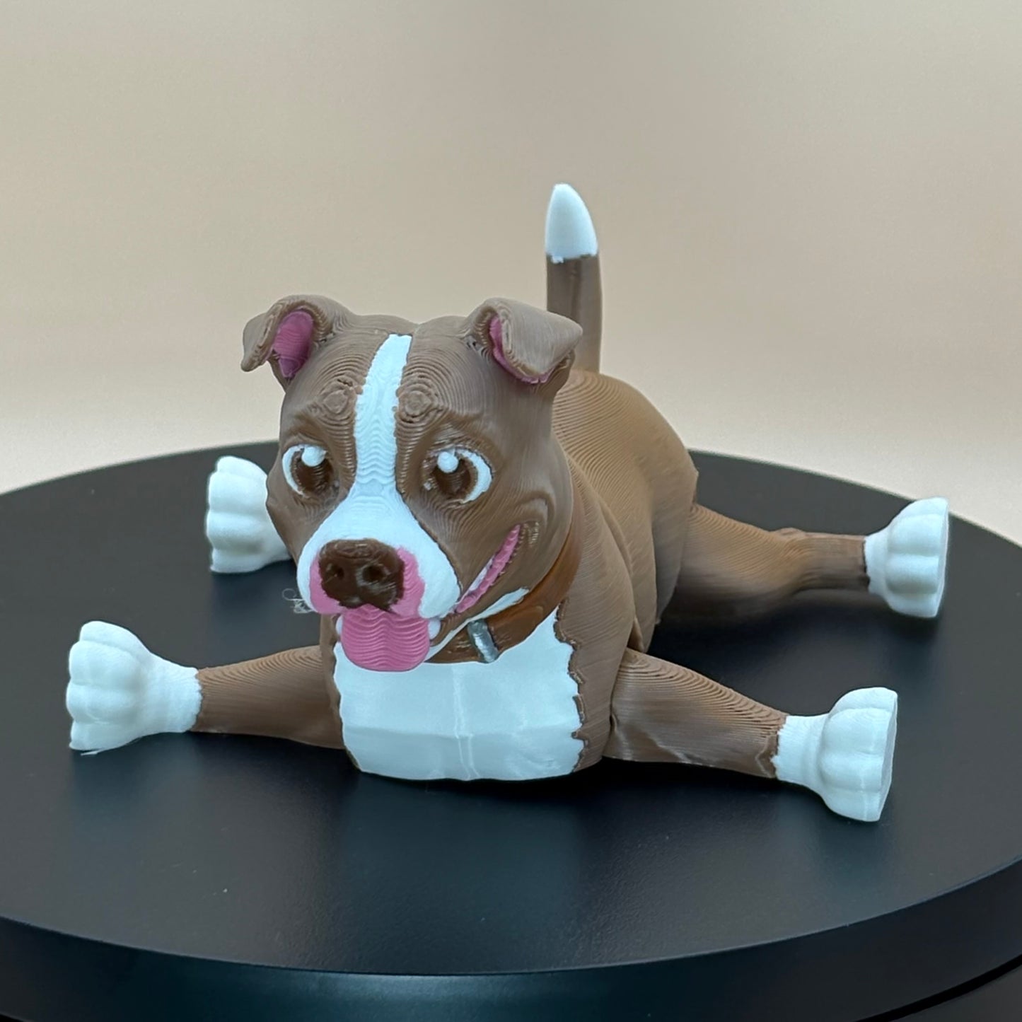 Pit Bull Dog Figurine | Articulated Puppy Pal | Flexi Desk Pet | Dog Lover Gift | 3D Printed