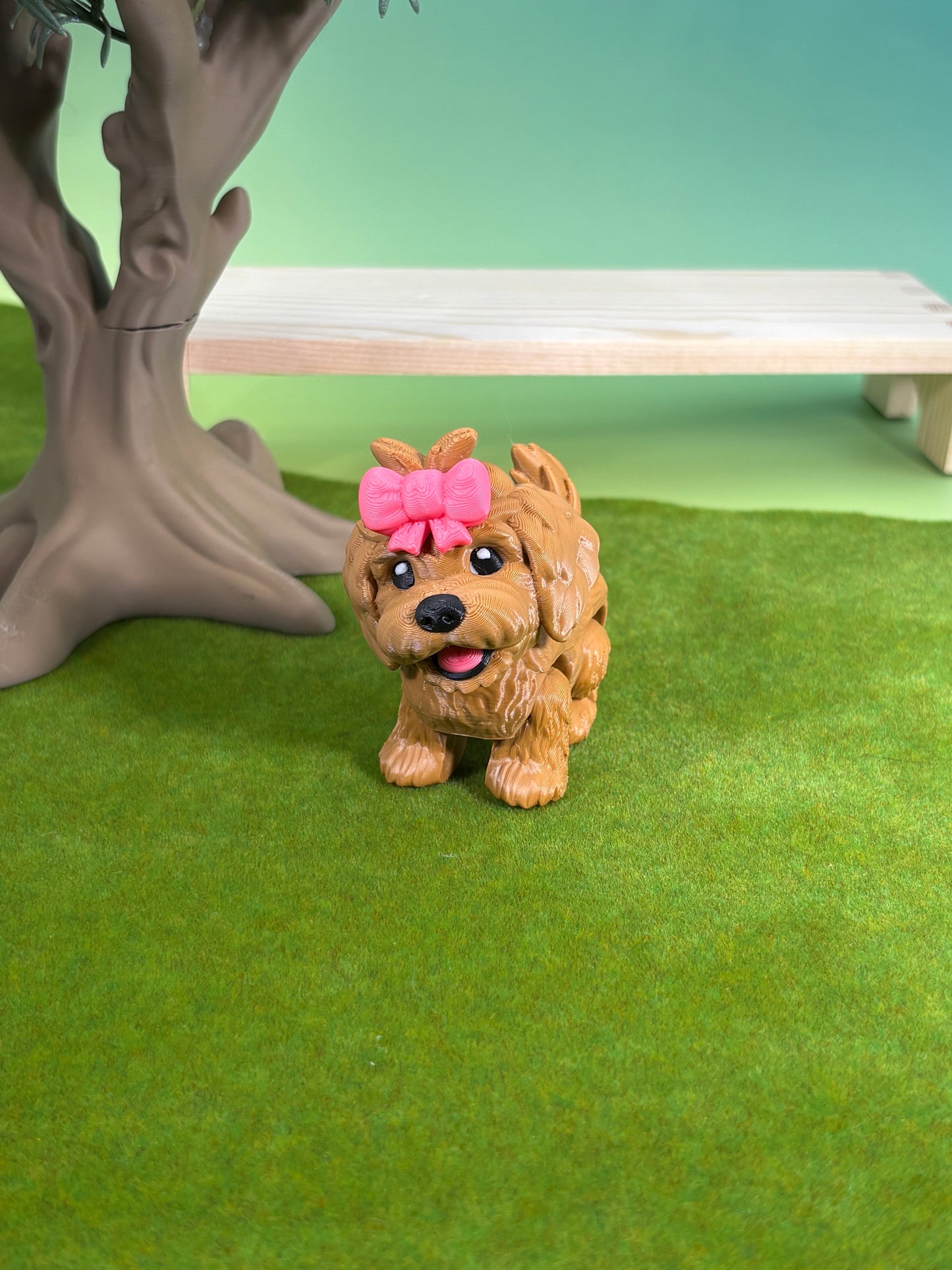 Goldendoodle Dog Figurine | Articulated Puppy Pal | Flexi Desk Pet | Dog Lover Gift | 3D Printed