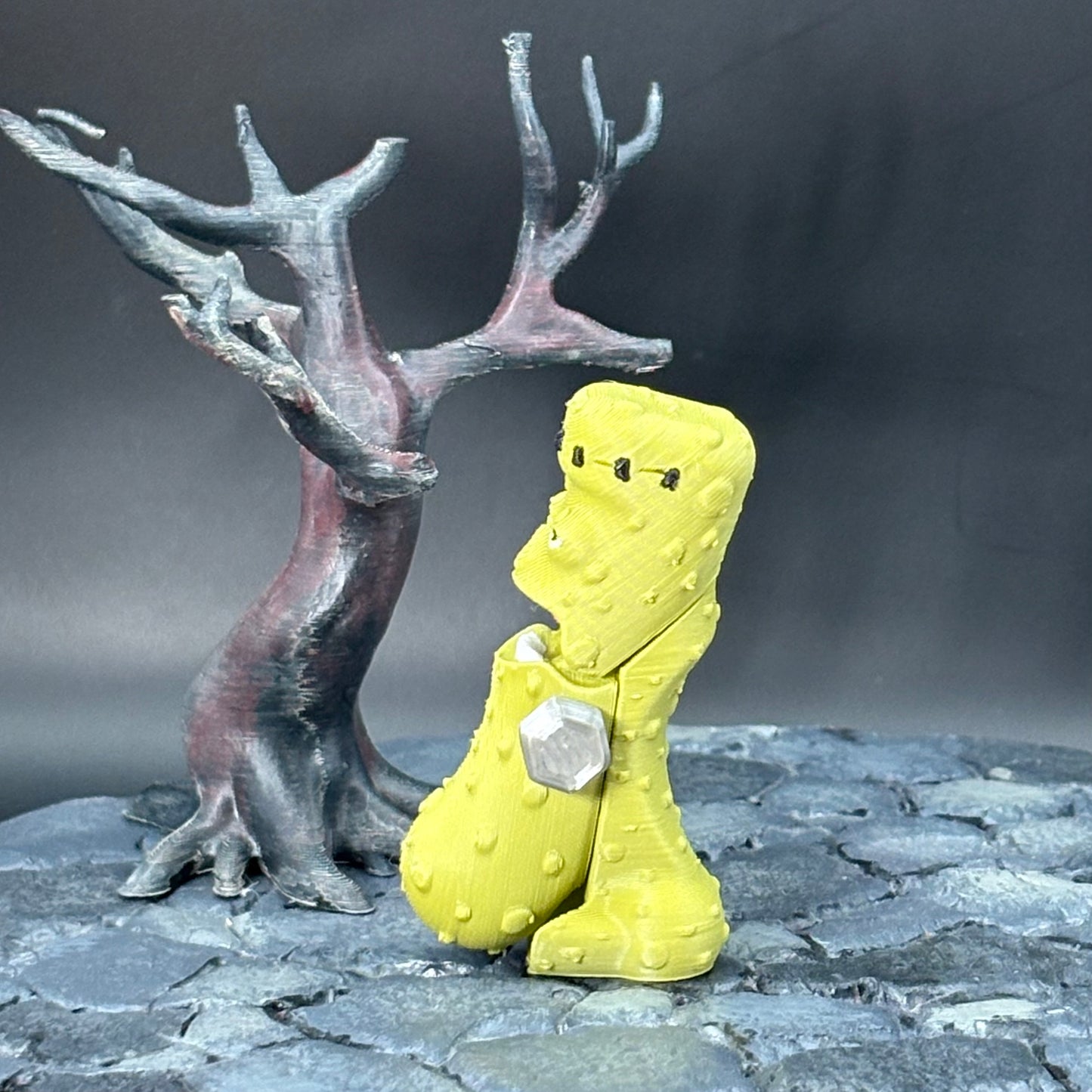 Halloween Pickle Fidget | Articulated Witch, Zombie, or Frankenstein Keychains | Frankenstein (w/stand) Desk Buddy | 3D Printed Gift