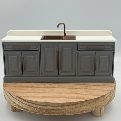 Kitchen Sink Cabinet Dollhouse Minature 1:12 Scale