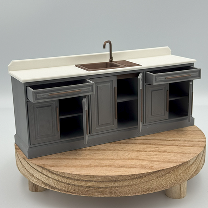 Kitchen Sink Cabinet Dollhouse Minature 1:12 Scale